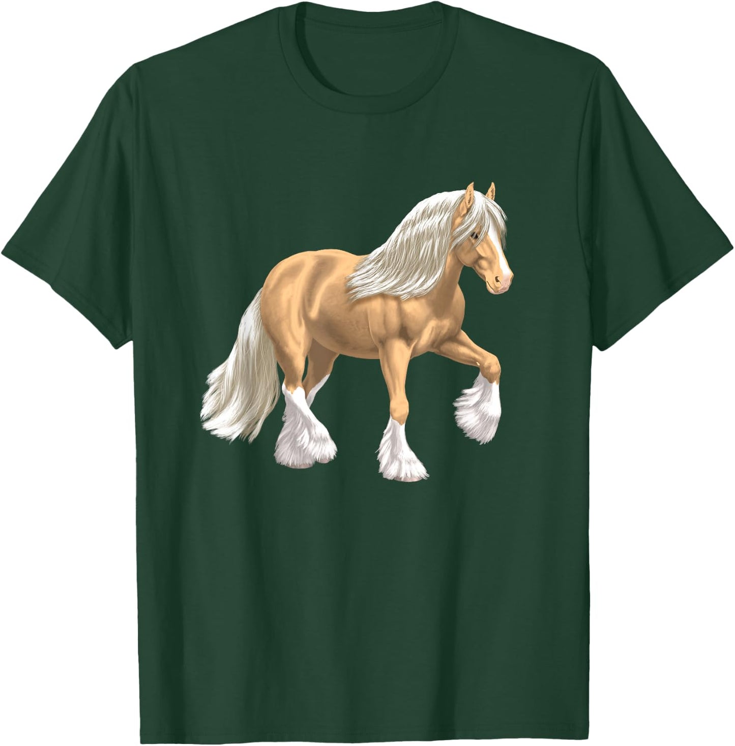 Pretty Palomino isabell white Gypsy Cob Tinker horse T-Shirt - T-Shirt | Forest