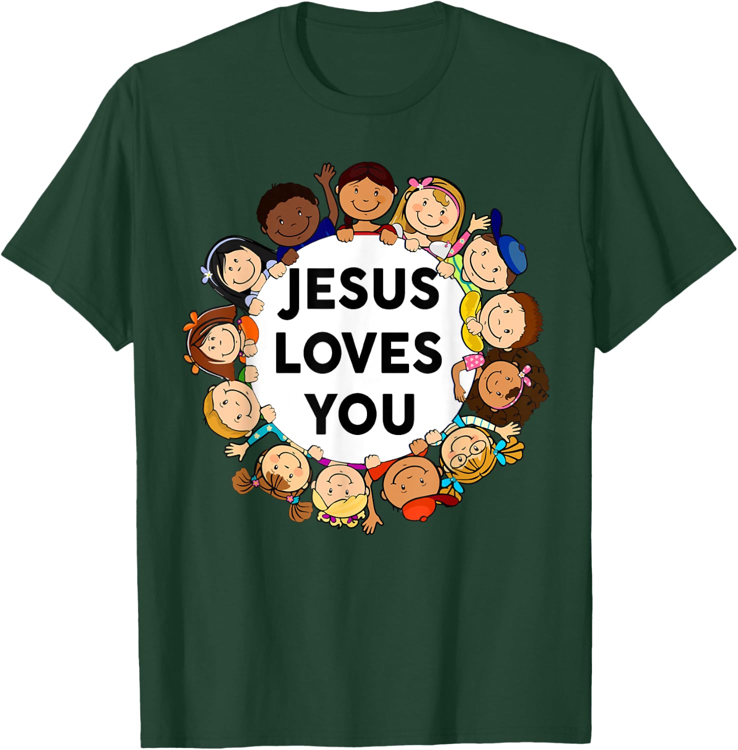 Jesus Loves You Christian Easter Kids T-Shirt - T-Shirt | Forest
