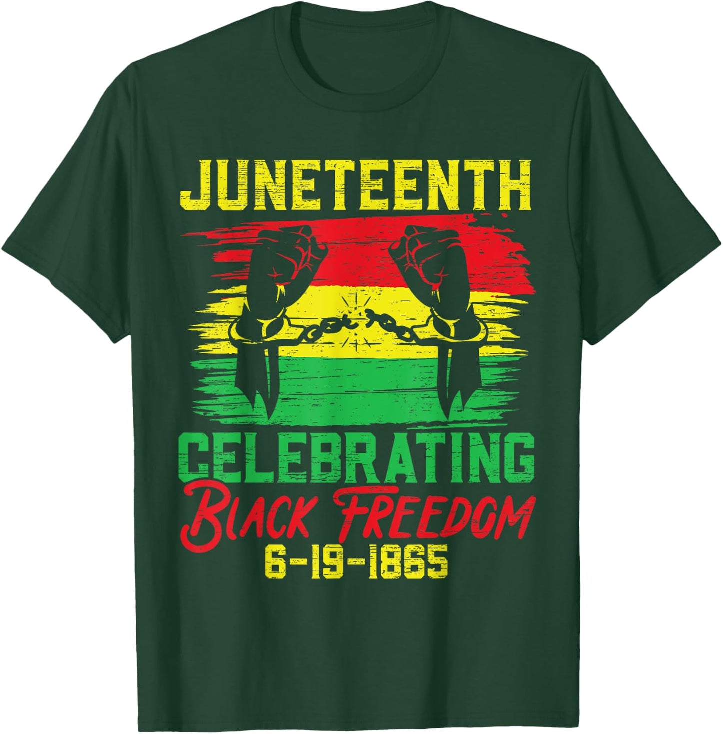 Juneteenth Celebrating Black Freedom Black History Month T-Shirt - T-Shirt | Forest