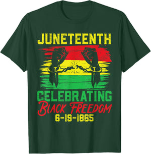 Juneteenth Celebrating Black Freedom Black History Month T-Shirt - T-Shirt | Forest