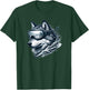 Wolf Wearing Ski Snowboard Goggles Wolf Skiing T-Shirt - T-Shirt | Forest