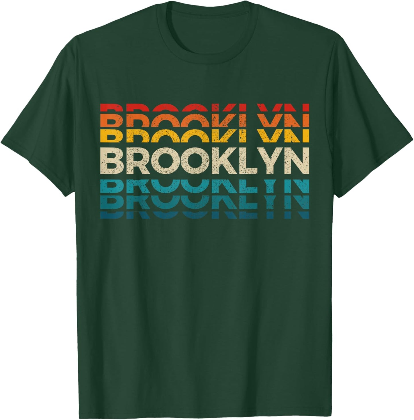 Brooklyn New York Vintage Retro USA America Souvenir T-Shirt - T-Shirt | Forest
