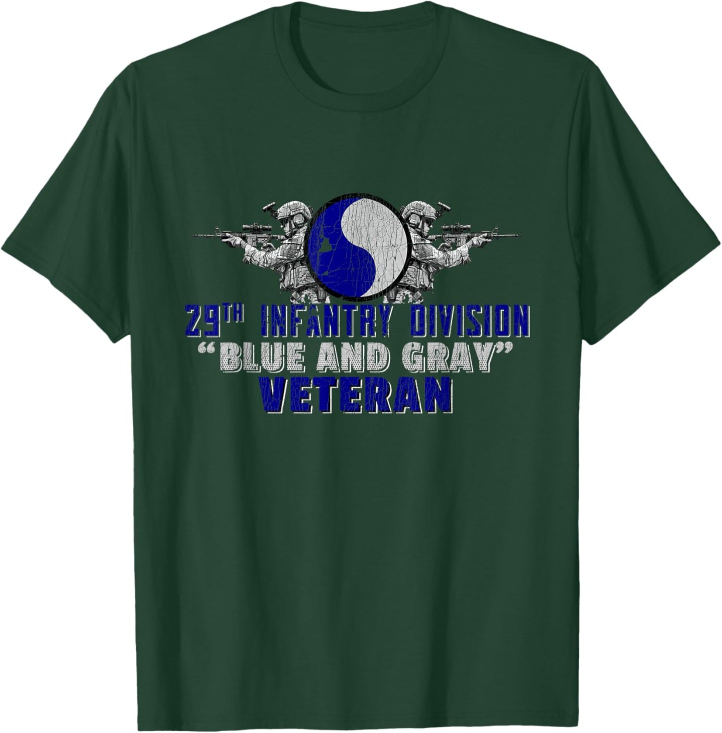 29th Infantry Division 29th ID Blue and Gray Division Gifts T-Shirt - T-Shirt | Forest