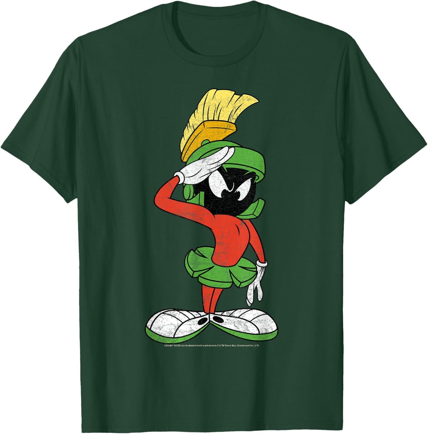 Looney Tunes Marvin The Martian Salute Portrait T-Shirt - T-Shirt | Forest
