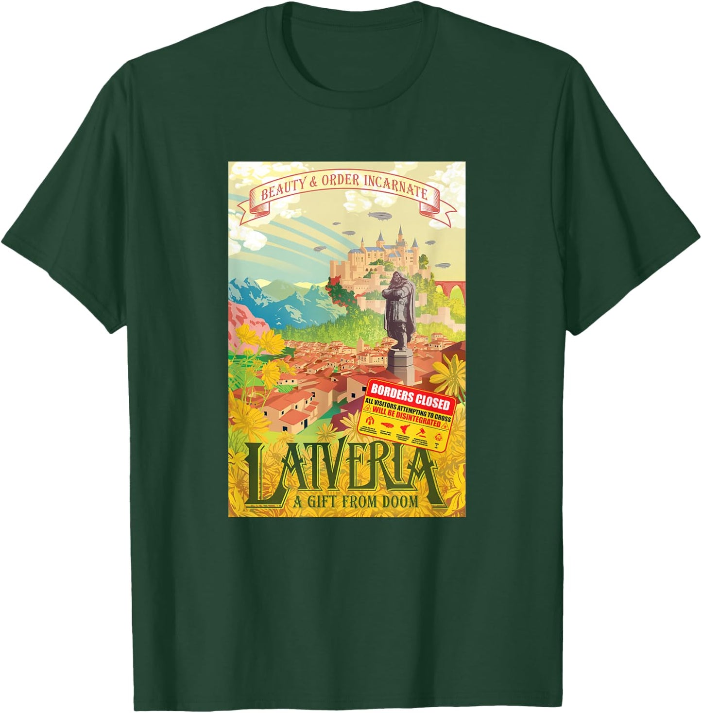 Marvel Avengers Classic Latveria A Gift From Doom Poster T-Shirt - T-Shirt | Forest