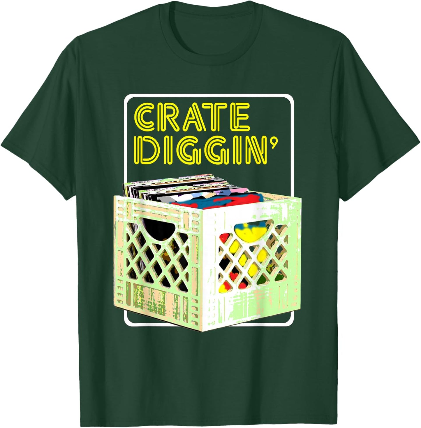 Old School DJ Hip Hop Retro Vinyl Collector Vintage Graphic T-Shirt - T-Shirt | Forest
