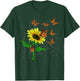 Flower Blossom Butterflies Nature Butterfly Sunflower T-Shirt - T-Shirt | Forest