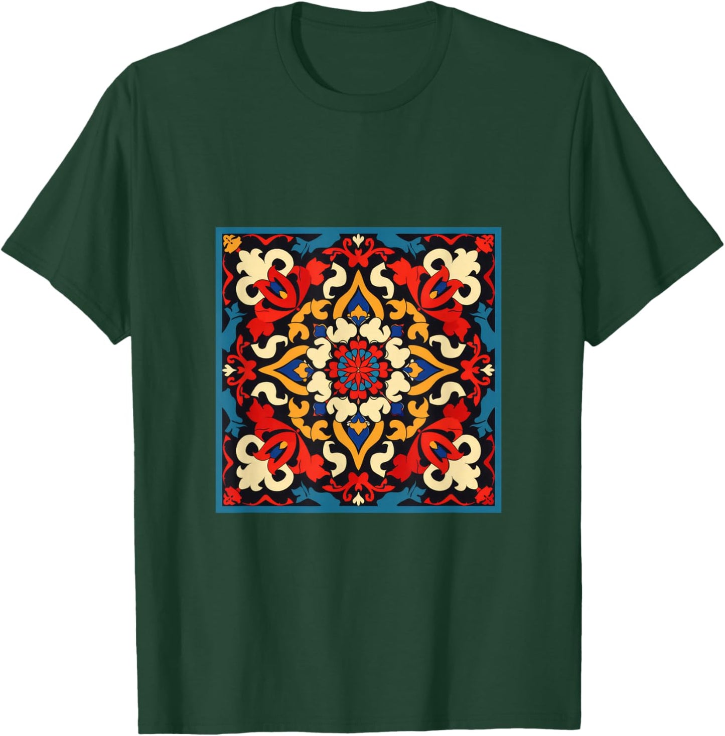Traditional Kazakh Pattern T-Shirt - T-Shirt | Forest