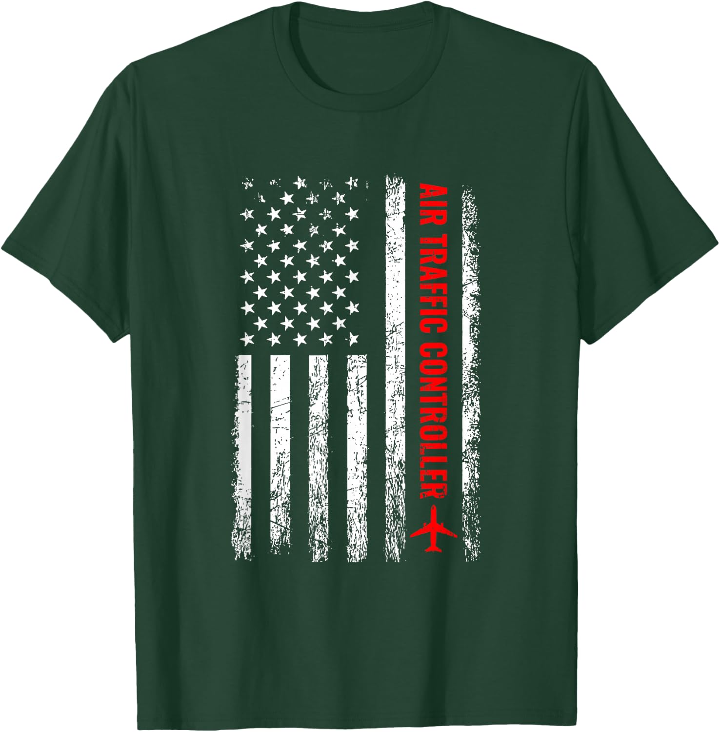 American Flag US, air traffic controller T-Shirt - T-Shirt | Forest