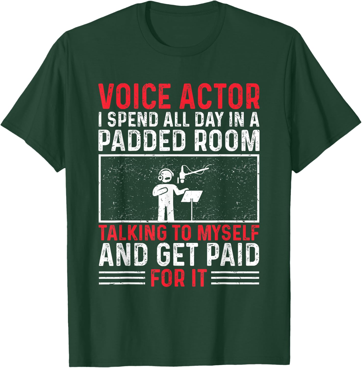 Funny Voice-Over Design Voice Actor ,Black,Small T-Shirt - T-Shirt | Forest