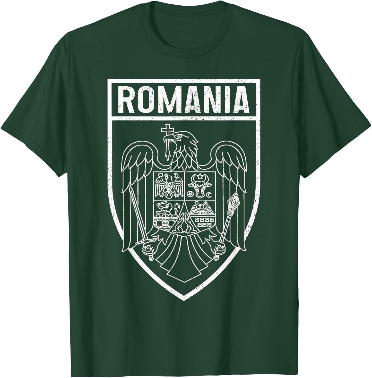Romania Romania Flag Pride Vintage T-Shirt - T-Shirt | Forest