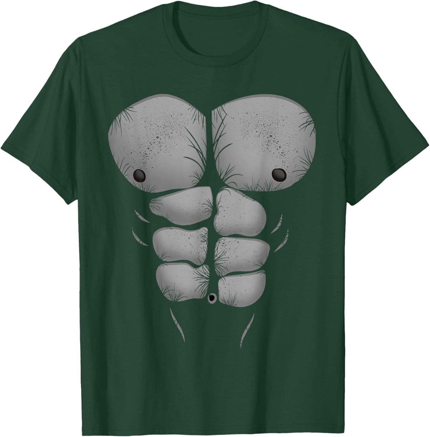 Funny Halloween Muscular Ape Gorilla Chest and Abs T-Shirt - T-Shirt | Forest