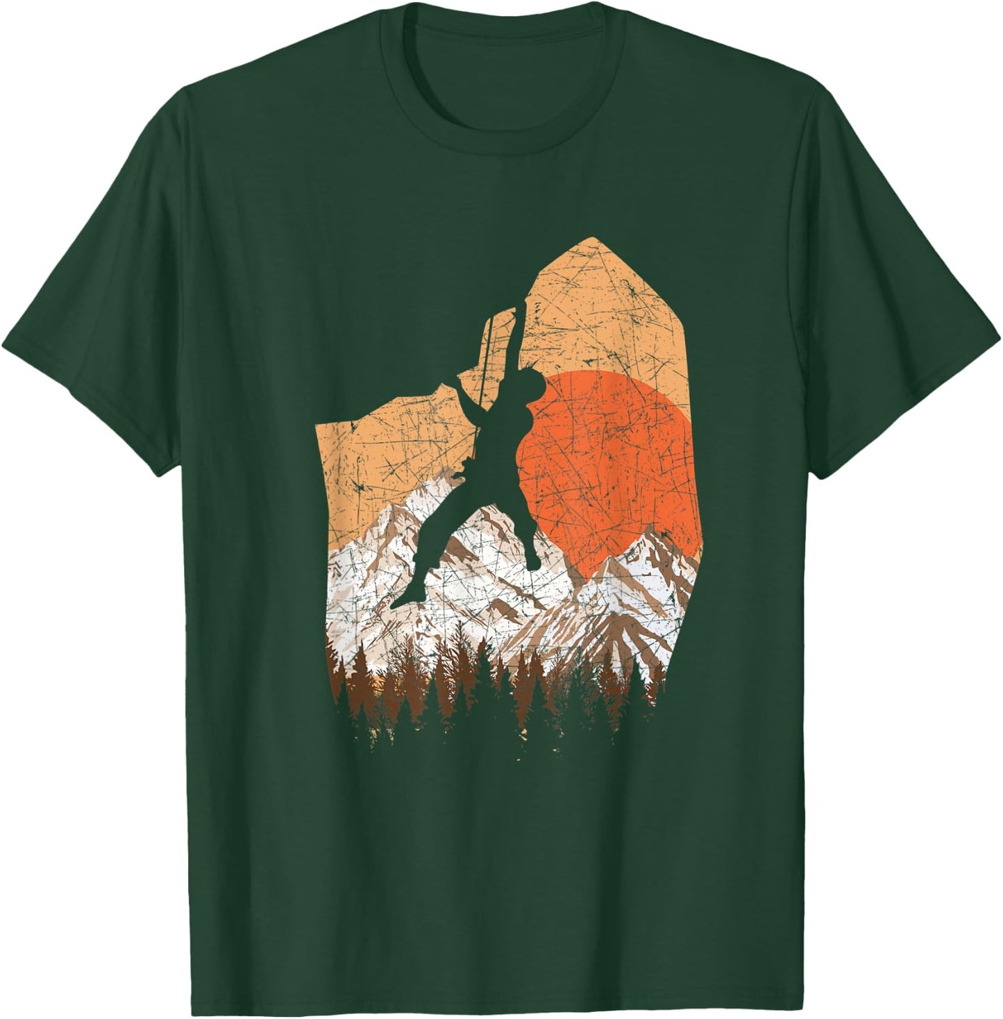Retro Climbing T-Shirt - T-Shirt | Forest