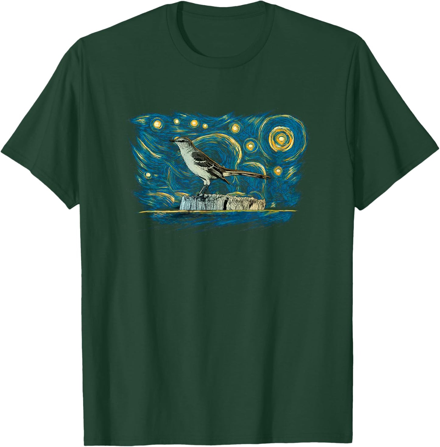 Retro Vintage Style Mockingbird T-Shirt - T-Shirt | Forest