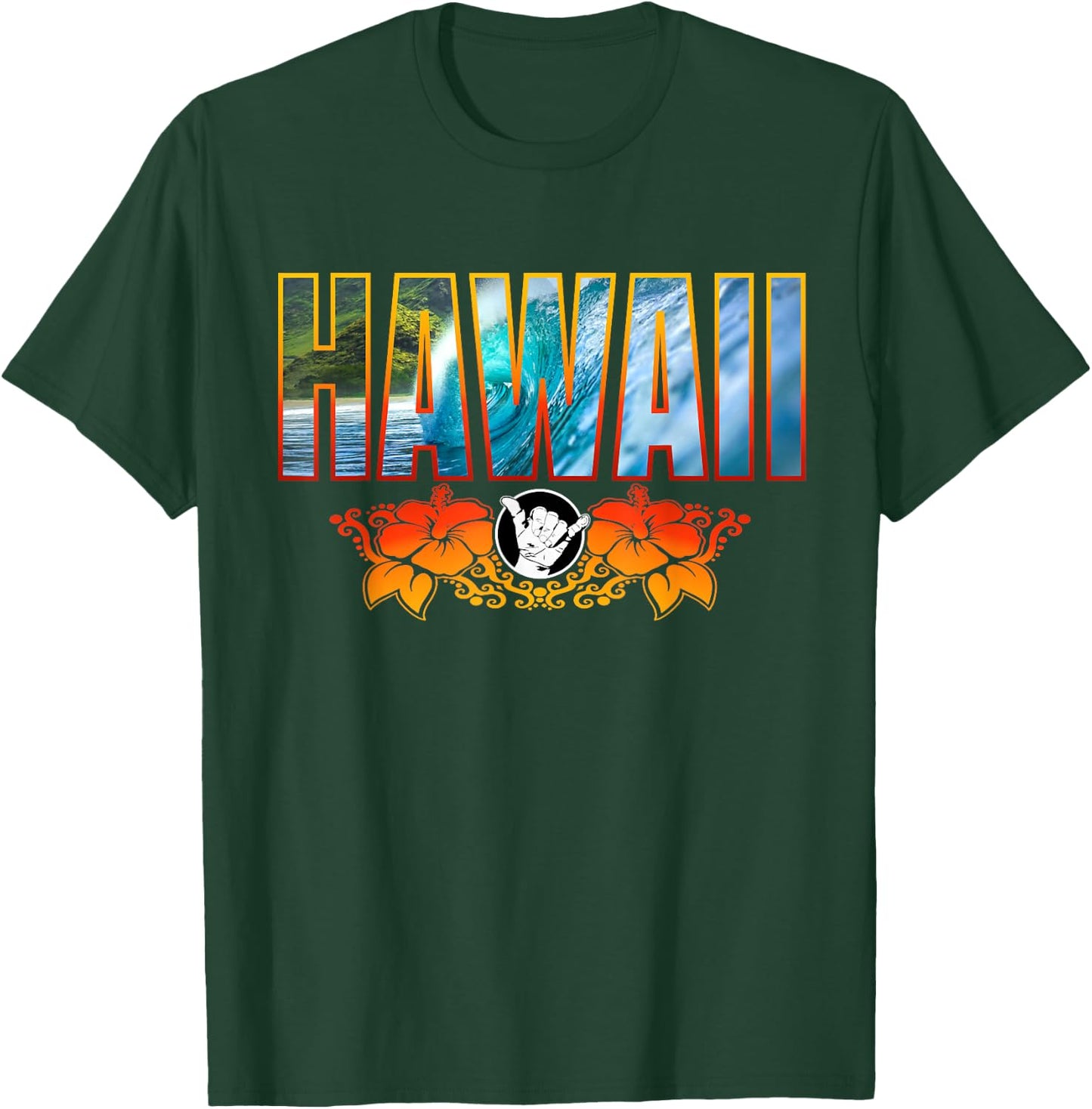 Shaka Bra Hawaii Surf Hawaiian Island Surfing Vacation T-Shirt - T-Shirt | Forest