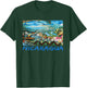 Nicaragua Artesania Central America Flag Art T-Shirt - T-Shirt | Forest