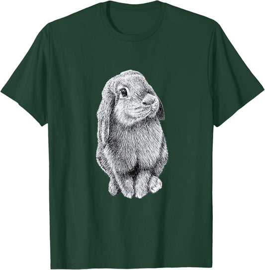 Cute Lop Eared Bunny Rabbit T-Shirt - T-Shirt | Forest
