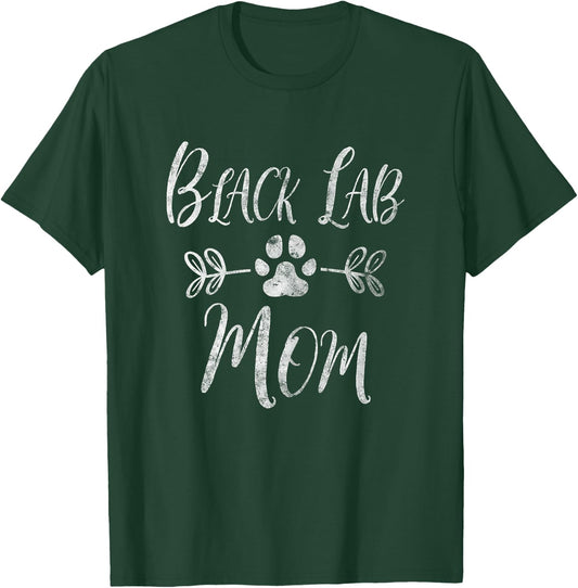 Black Lab Mom Shirt Labrador Retriever Lover Funny Dog Mom Women T-Shirt - T-Shirt | Forest