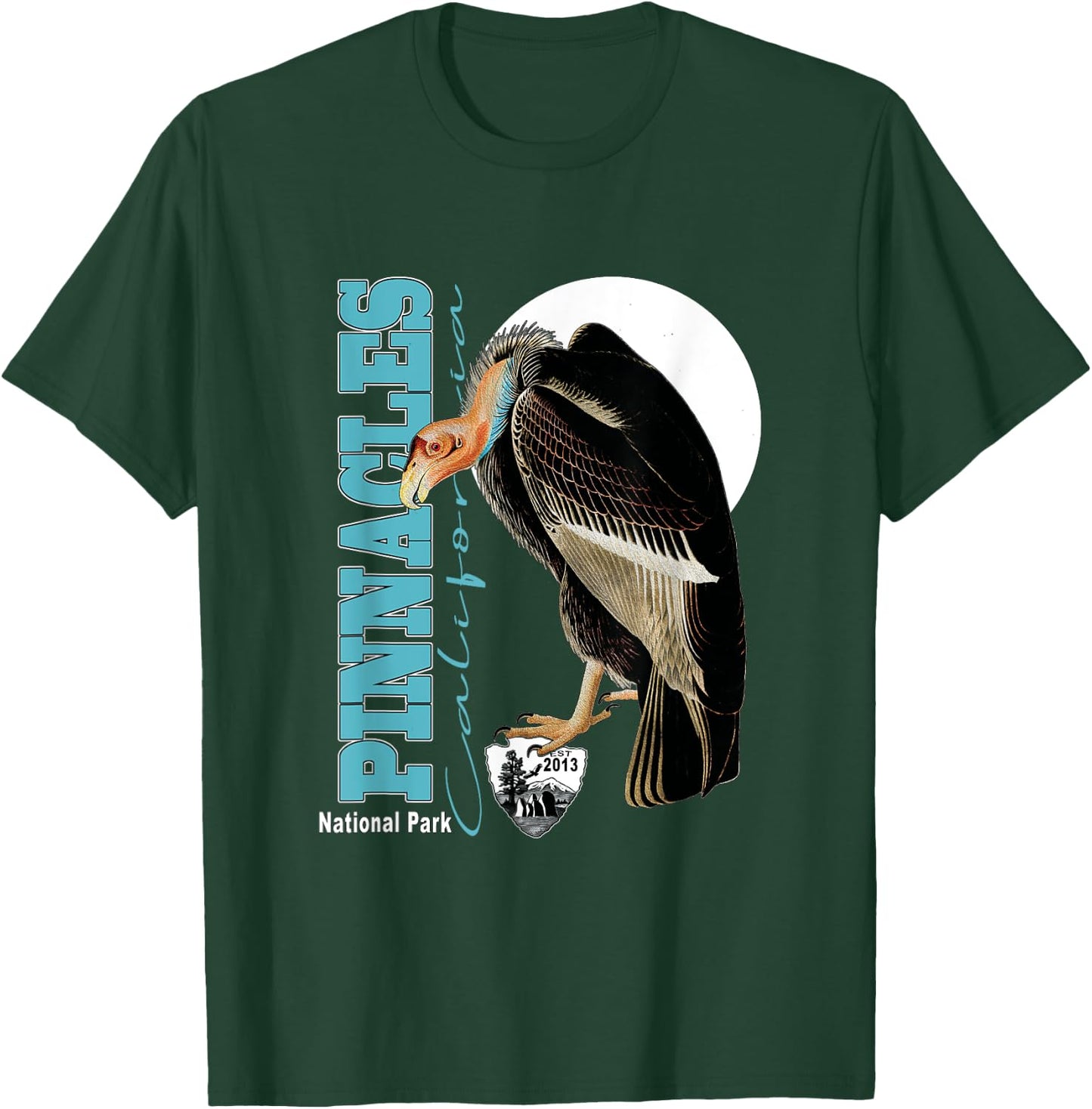 Pinnacles National Park California Condors Souvenir est 2013 T-Shirt - T-Shirt | Forest