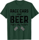 Race Cars And Beer Thats Why Im Here Race Day Checkered Flag T-Shirt - T-Shirt | Forest