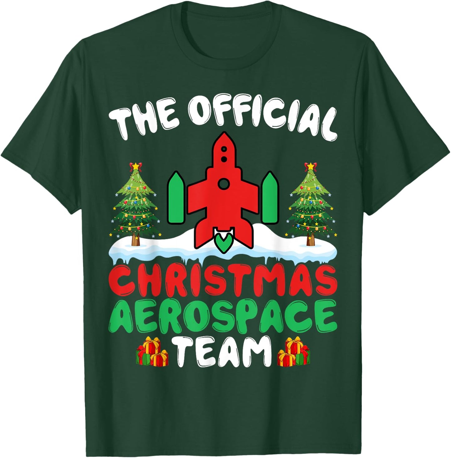Xmas Aerospace Team - Funny Aerospace Engineering Christmas T-Shirt - T-Shirt | Forest