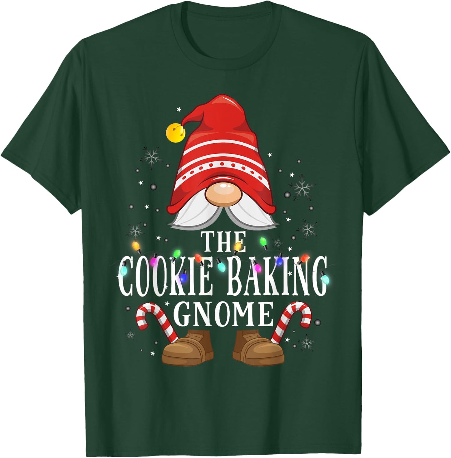 The Cookie Baking Gnome Family Christmas Pajama Party T-Shirt - T-Shirt | Forest