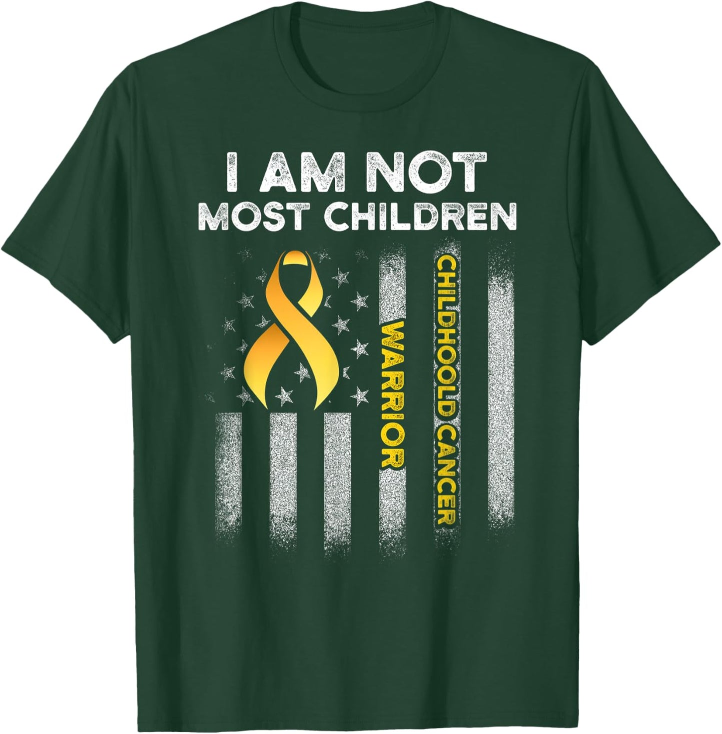 Childhood Cancer Survivor Most Child Support Warrior DA1 T-Shirt - T-Shirt | Forest