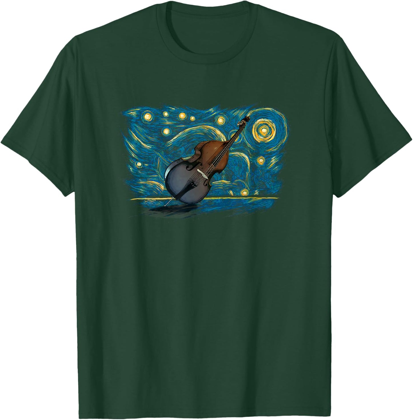 Retro Vintage Style Double Bass T-Shirt - T-Shirt | Forest