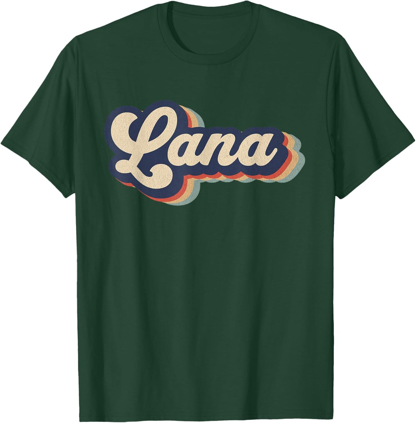Retro Vintage Lana Name Personalized T-Shirt - T-Shirt | Forest