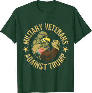Military Veterans Against Trump 2020 Human USA Election T-Shirt - T-Shirt | Forest