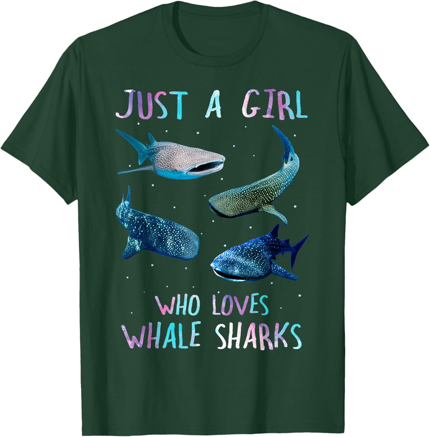 Watercolor Shark Ocean Just A Girl Who Loves Whale Sharks T-Shirt - T-Shirt | Forest