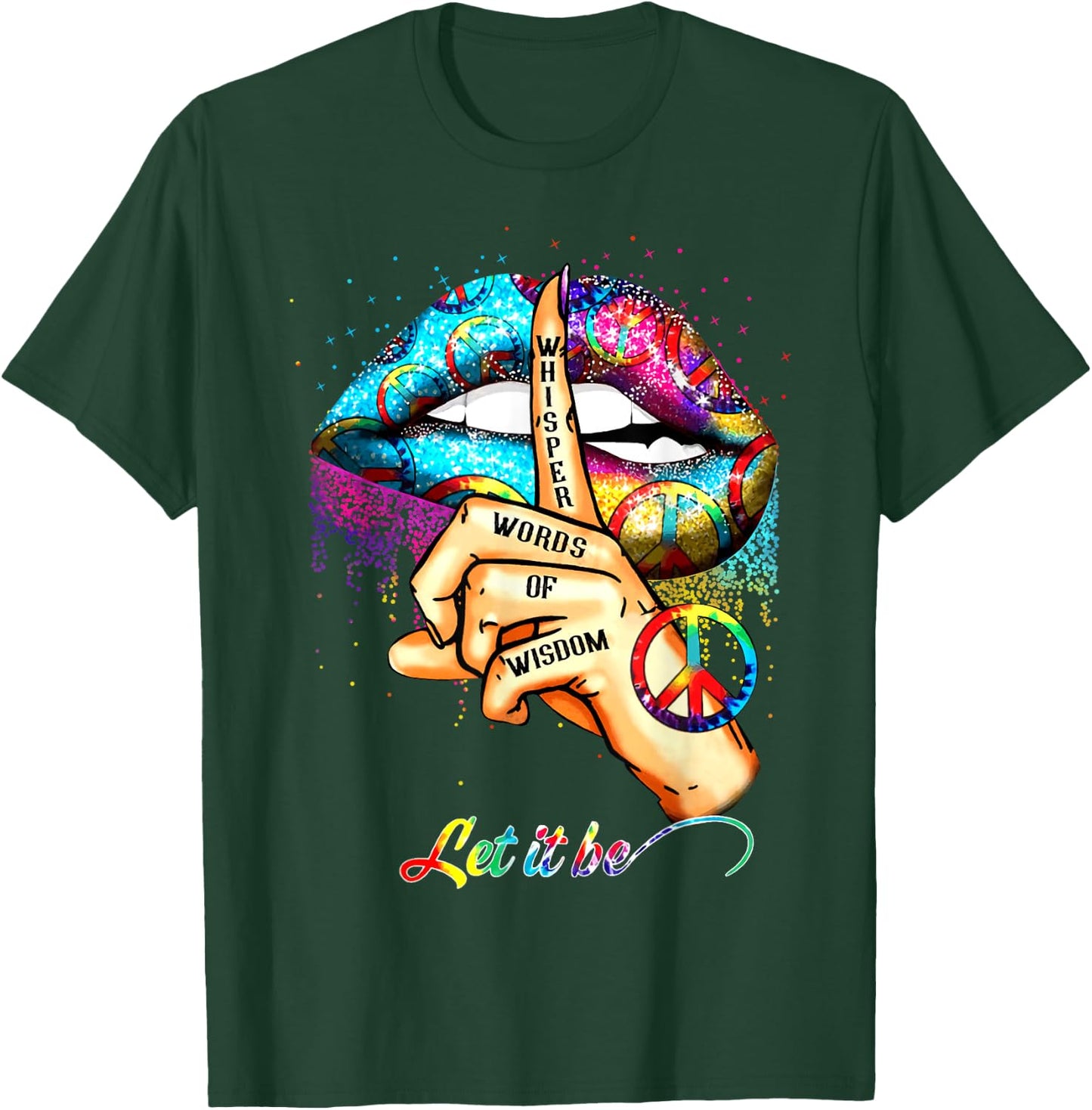 Whisper words of wisdom let peace signal let it be T-Shirt - T-Shirt | Forest