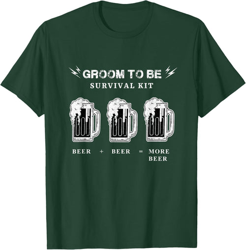 Funny Groom To Be Beer Shirt, Groom Survival Kit Beer