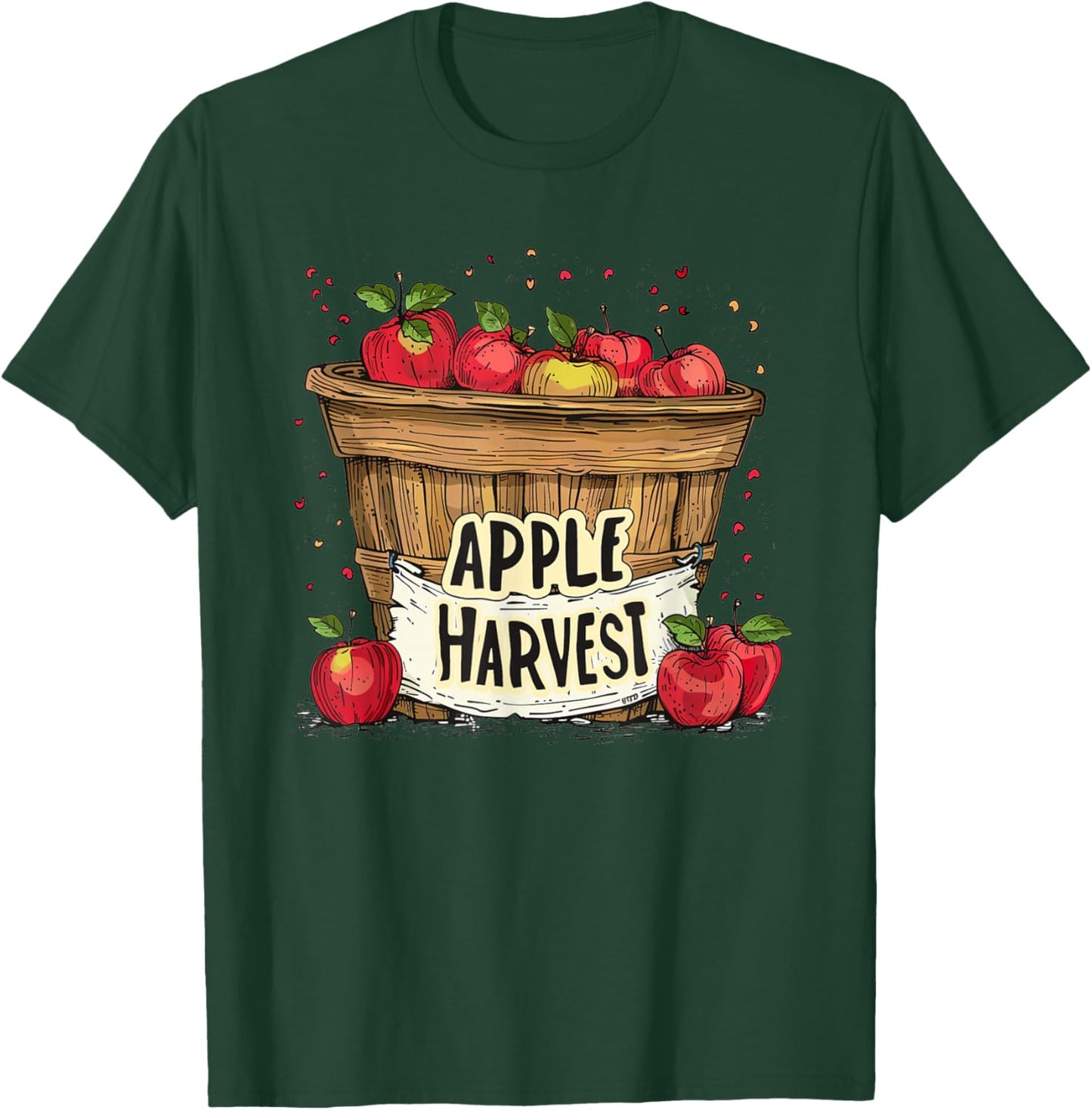 Funny Basket with Apples for Apple Harvest Costume T-Shirt - T-Shirt | Forest