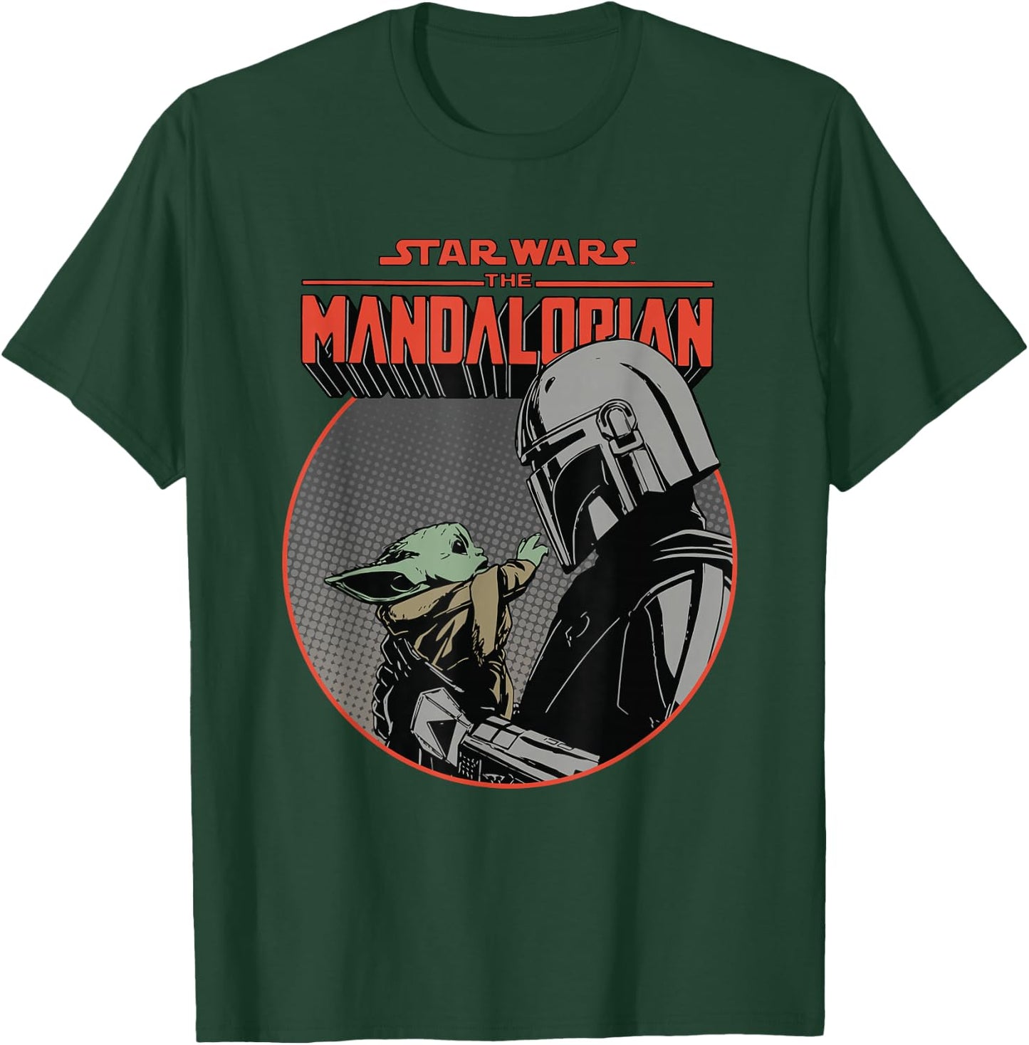 Star Wars The Mandalorian Mando and the Child Retro T-Shirt - T-Shirt | Forest