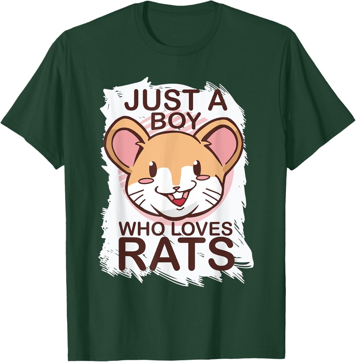 Just A Boy Who Loves Rats Rat Lover Gift T-Shirt - T-Shirt | Forest