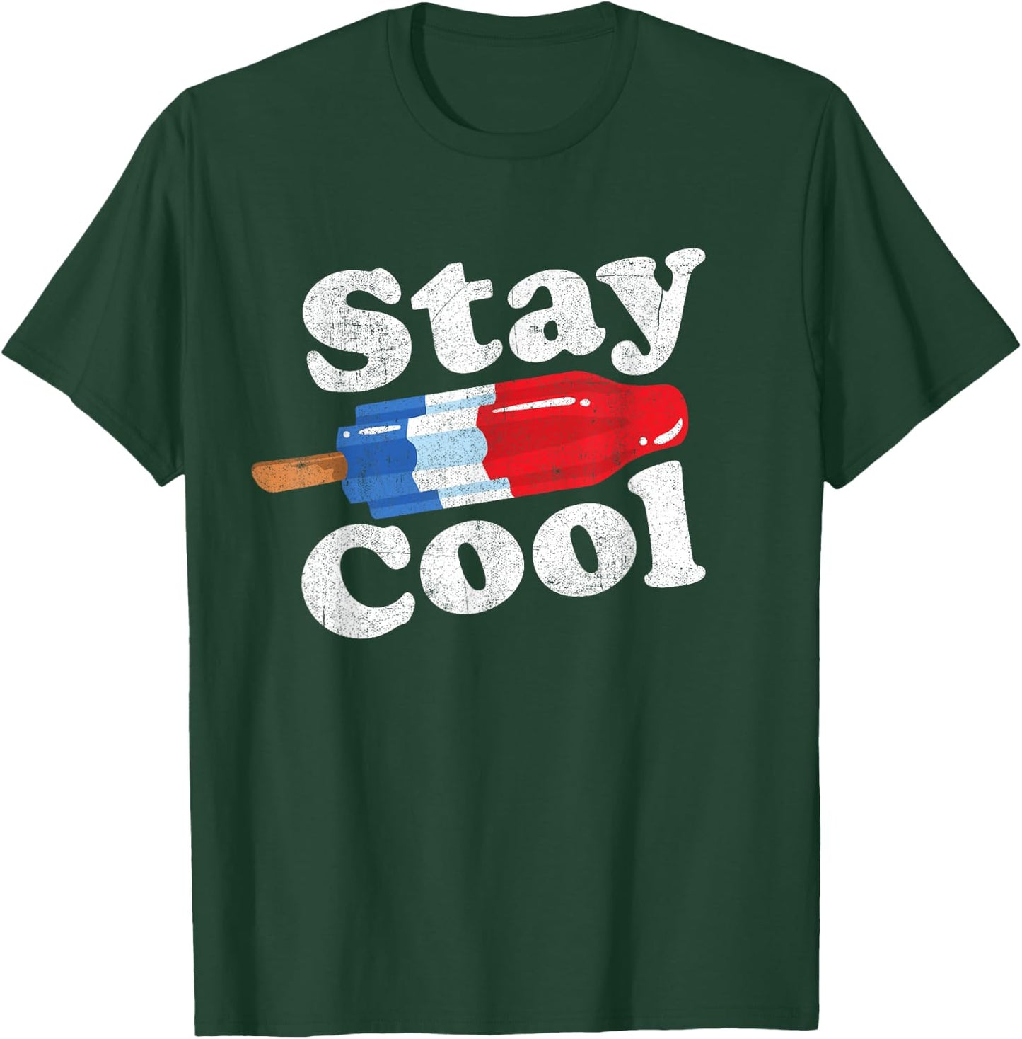 Summer Popsicle Stay Cool Funny Bomb Retro 80s Pop Gift T-Shirt - T-Shirt | Forest