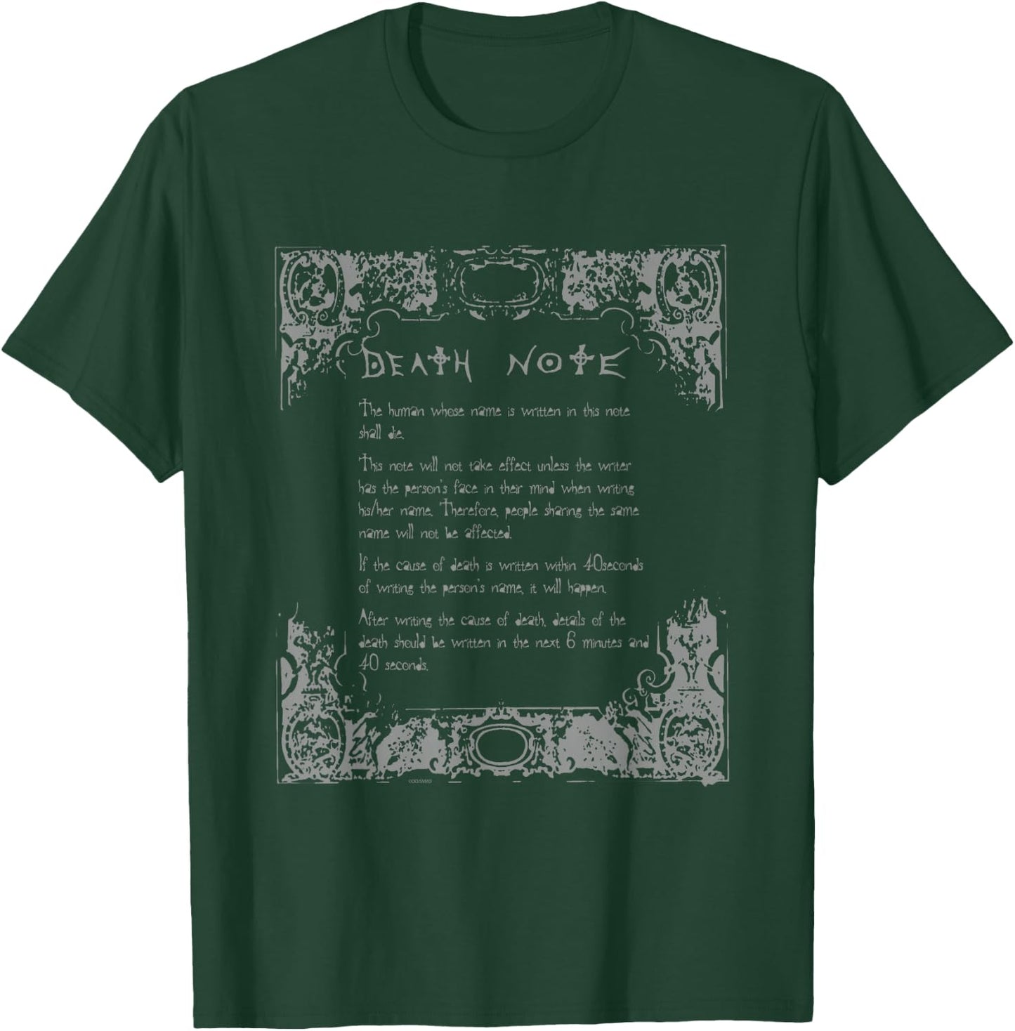 Death Note How to Use Notebook Anime T-Shirt - T-Shirt | Forest