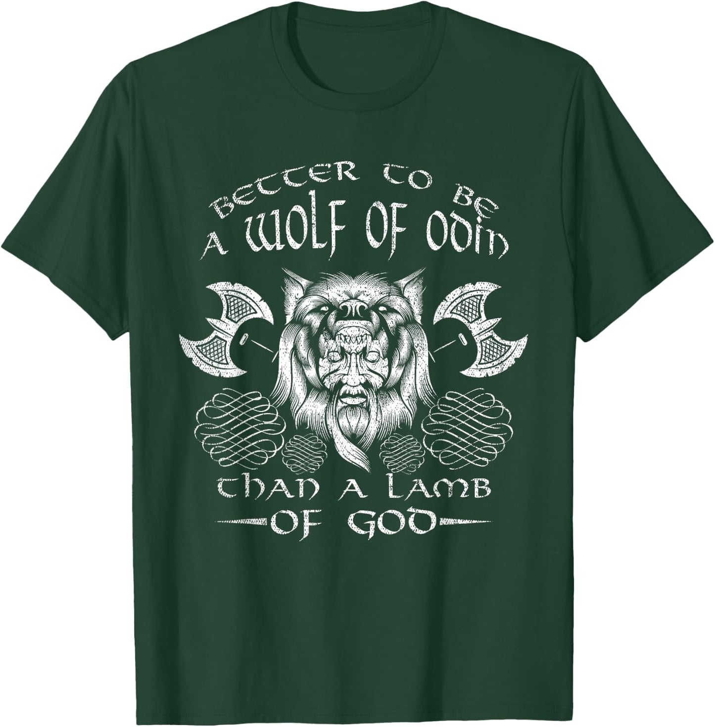 Lieber ein Wolf Odins als ein Lamb Gottes Valhalla Viking T-Shirt - T-Shirt | Forest