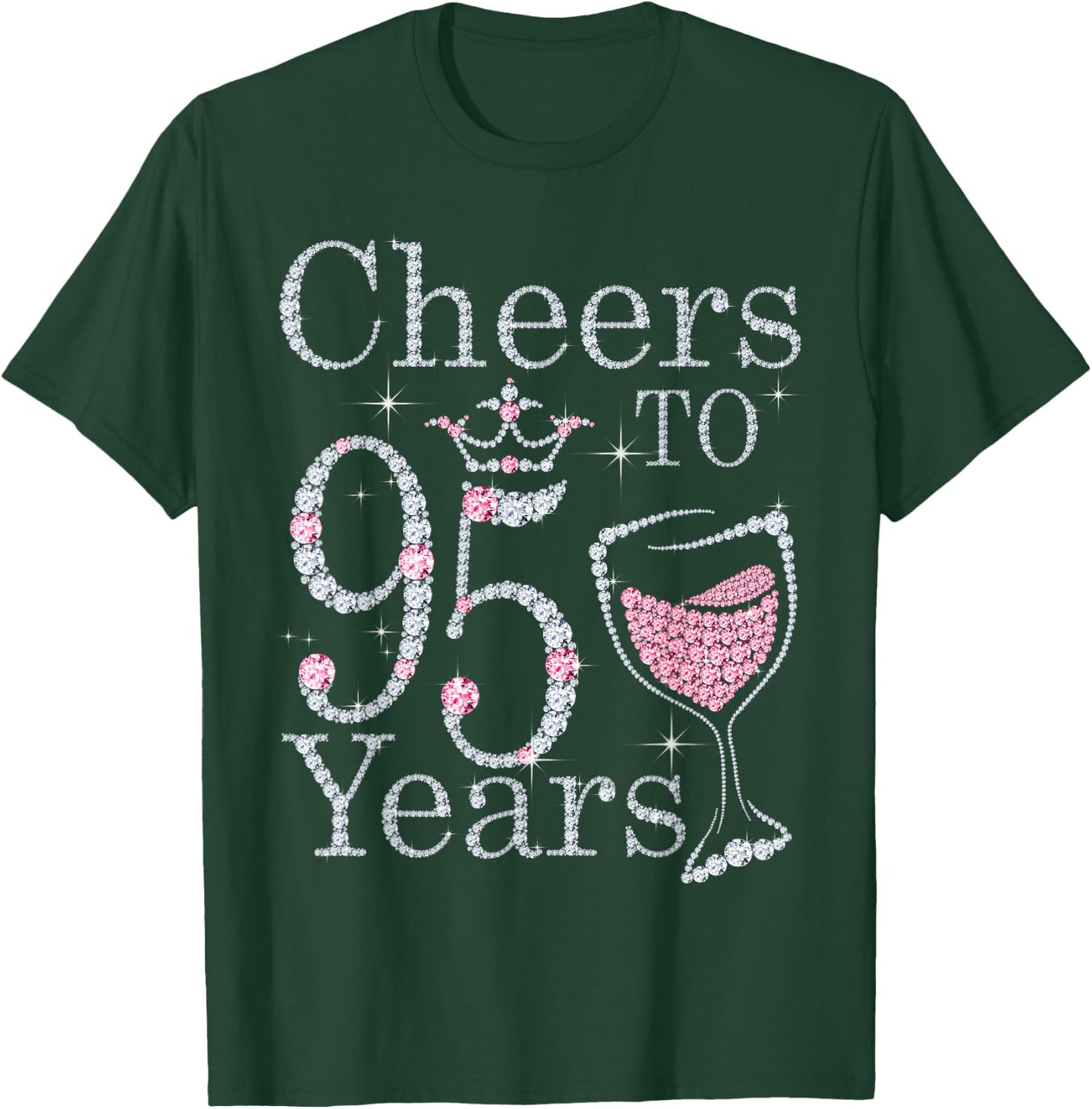 Cheers to 95 Years 1927 95Th Birthday Gift T-Shirt - T-Shirt | Forest