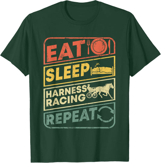 Horse rider Harness Racing apparel retro vintage Equitation T-Shirt - T-Shirt | Forest
