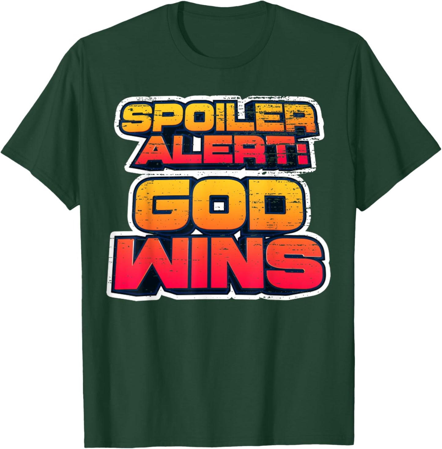 Vintage God - Wins Shirt God Wins Christian Faith Lover-God T-Shirt - T-Shirt | Forest