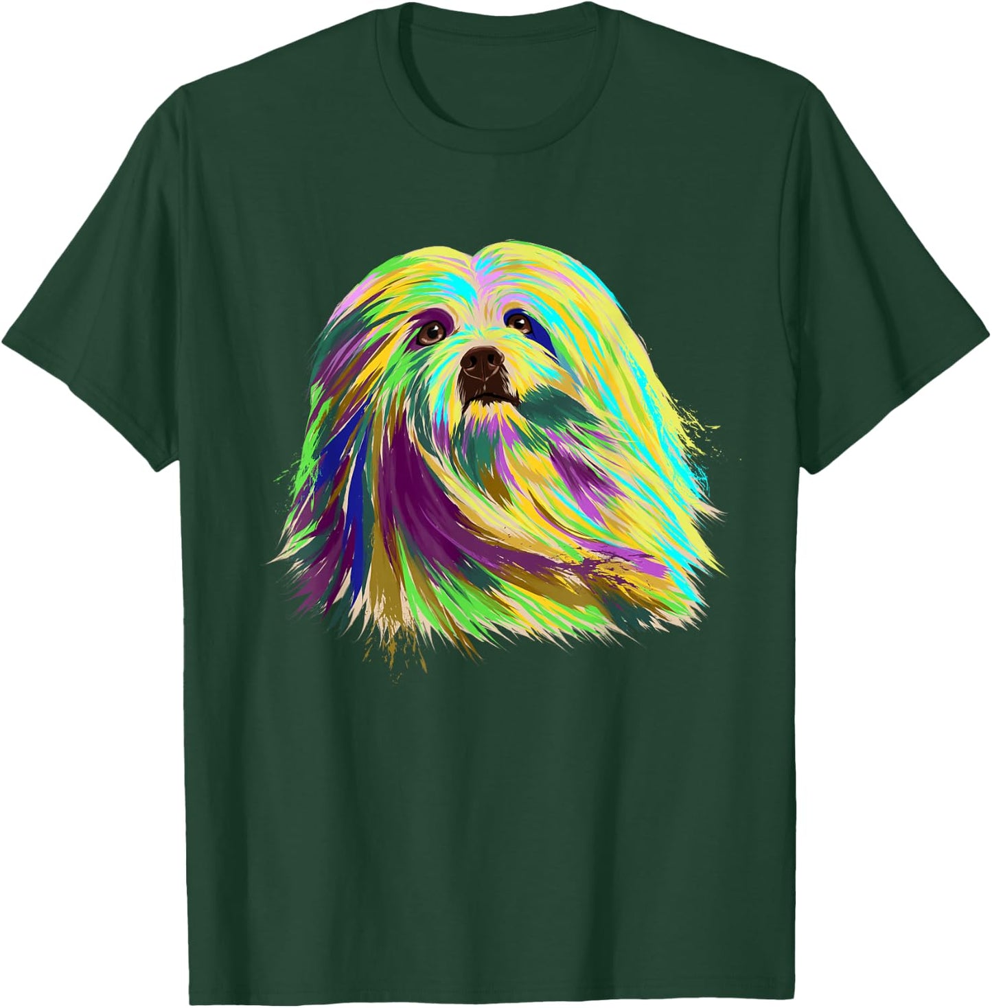 Splash Lhasa Apso Dog T-Shirt - T-Shirt | Forest