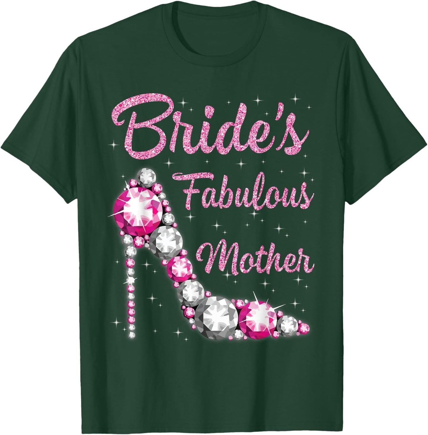 Mother's Fabulous Bride Happy Wedding Married Day Vintage T-Shirt - T-Shirt | Forest