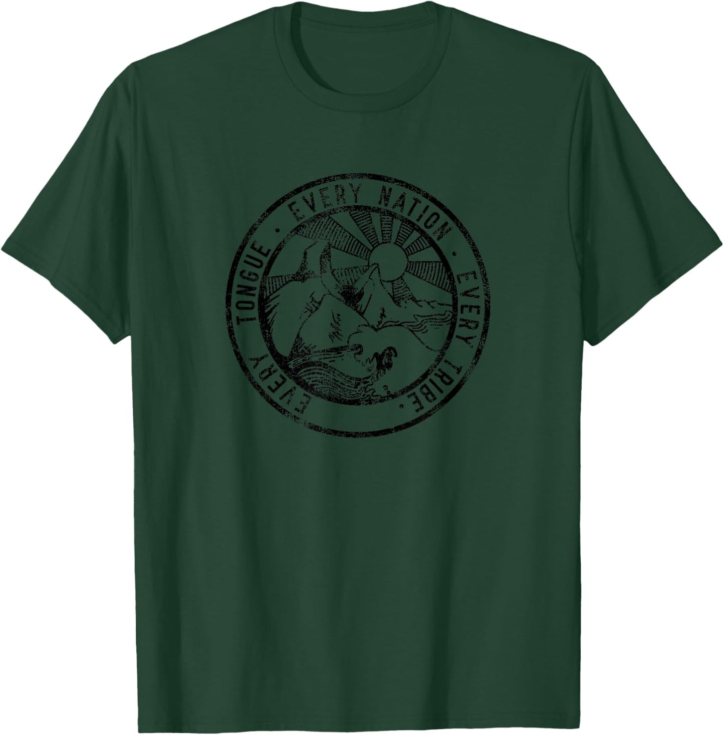 Every Tongue Every Nation Every Tribe Missions Trip T-Shirt - T-Shirt | Forest