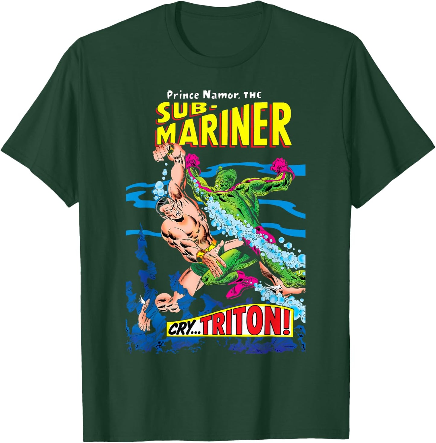 Marvel Prince Namor The Sub-Mariner Cry Triton T-Shirt - T-Shirt | Forest