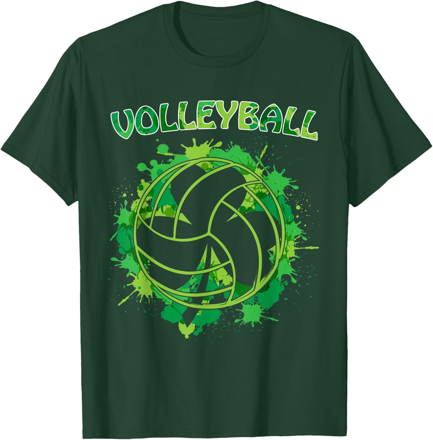 Happy St Patrick's Day Gifts Shamrock With Volleyball Sport T-Shirt - T-Shirt | Forest