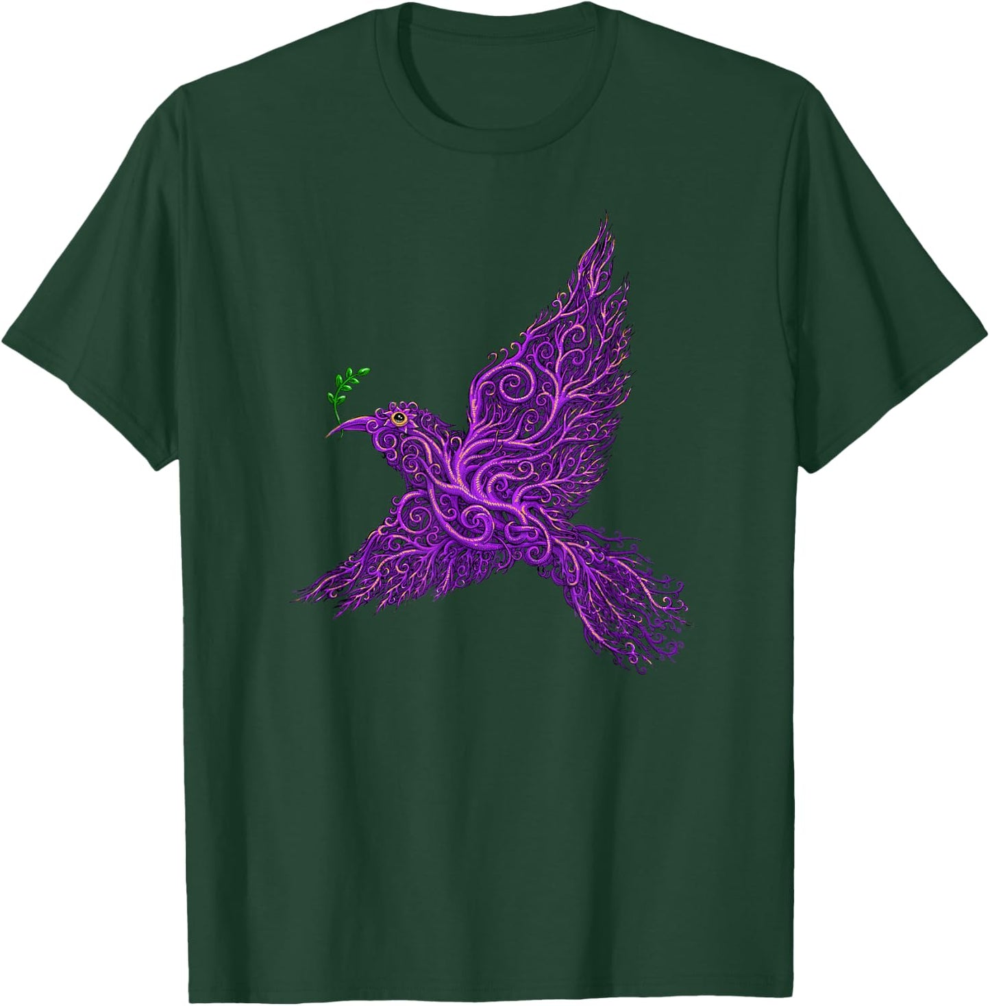 Peace Bird - by Emek Artman T-Shirt - T-Shirt | Forest