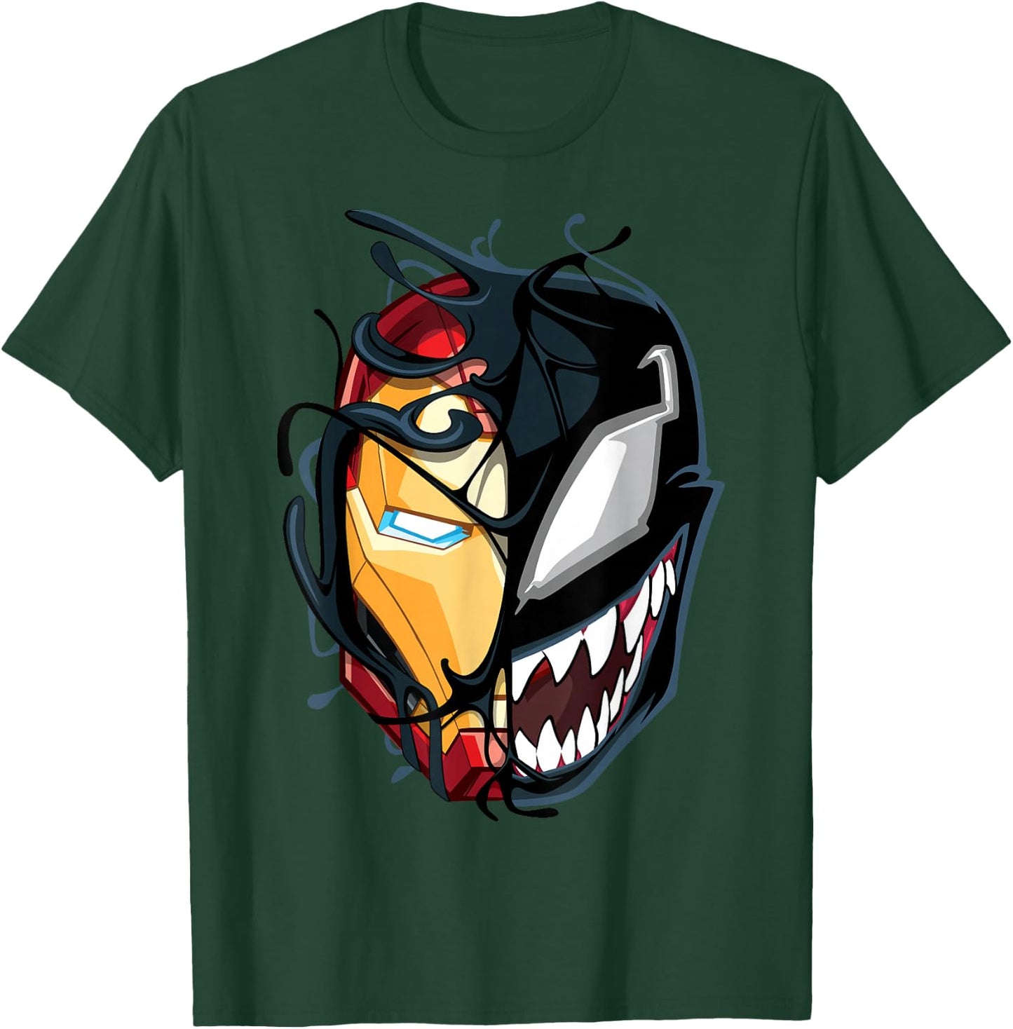 Marvel Spider-Man Maximum Venom Iron Man Big Face T-Shirt - T-Shirt | Forest