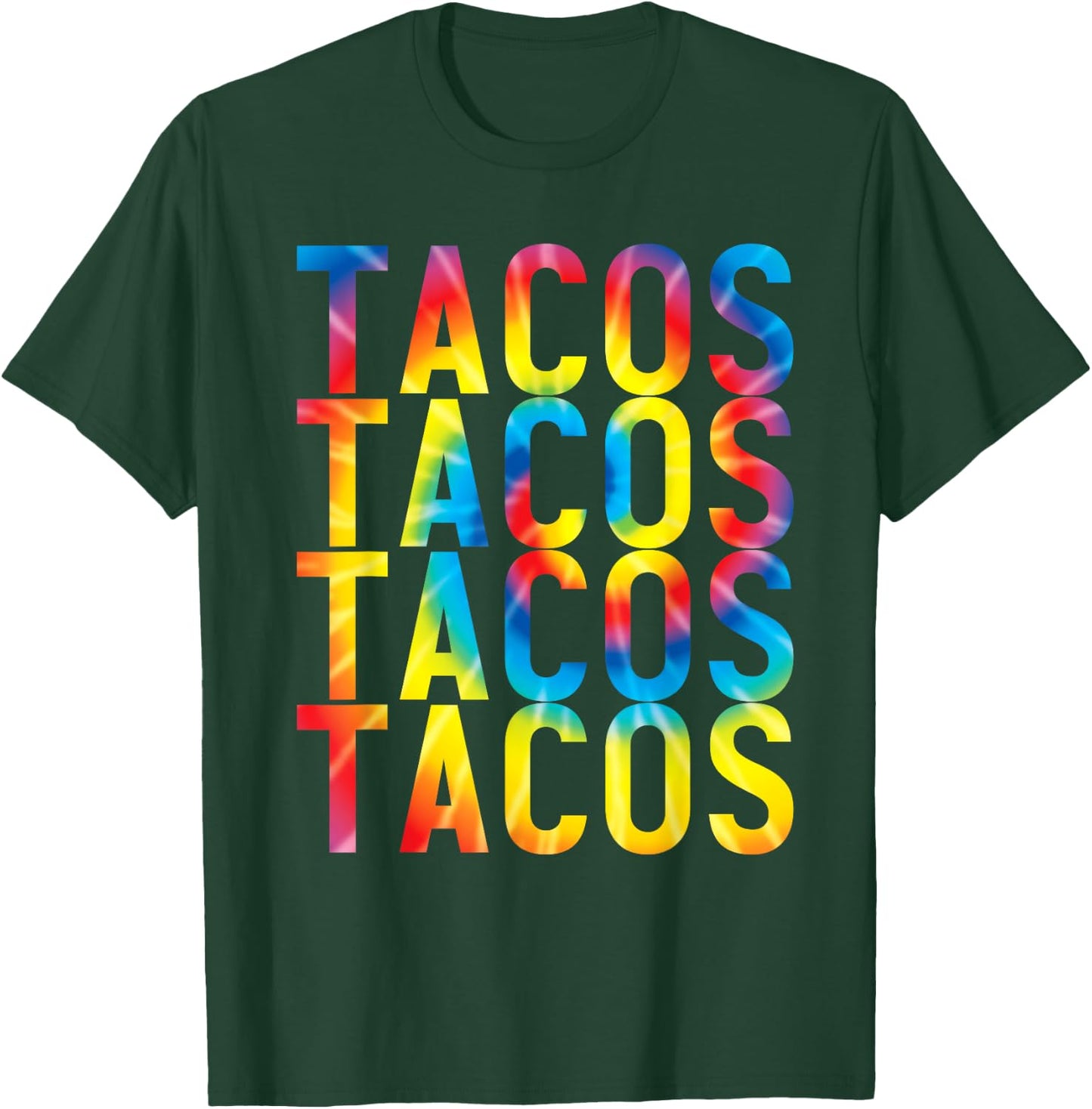 Retro Tacos Vintage Tie Dye Taco Tuesday Mexican T-Shirt - T-Shirt | Forest